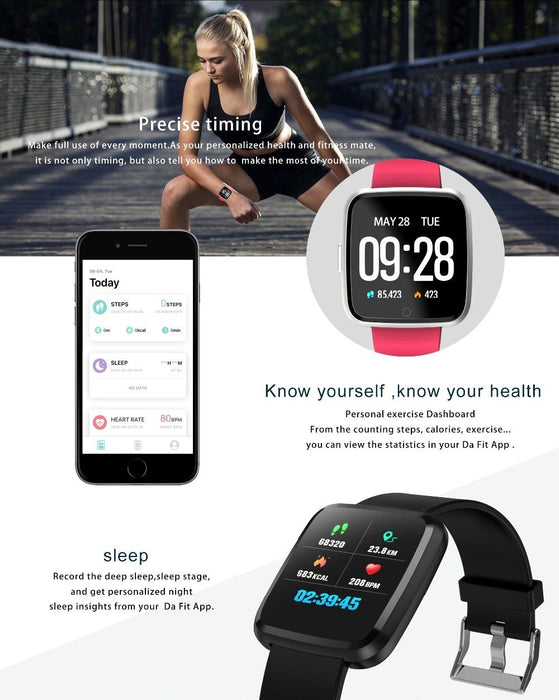 Smart fitness watch Vektros Y77 waterproof IP67 Pulse, pedometer, blood pressure