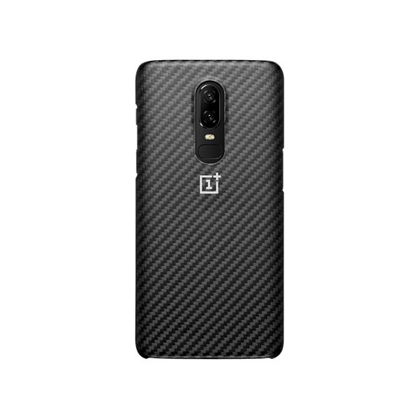 Original Oneplus impact resistant carrying case of carbon fibers with a velor interior of OnePlus 6