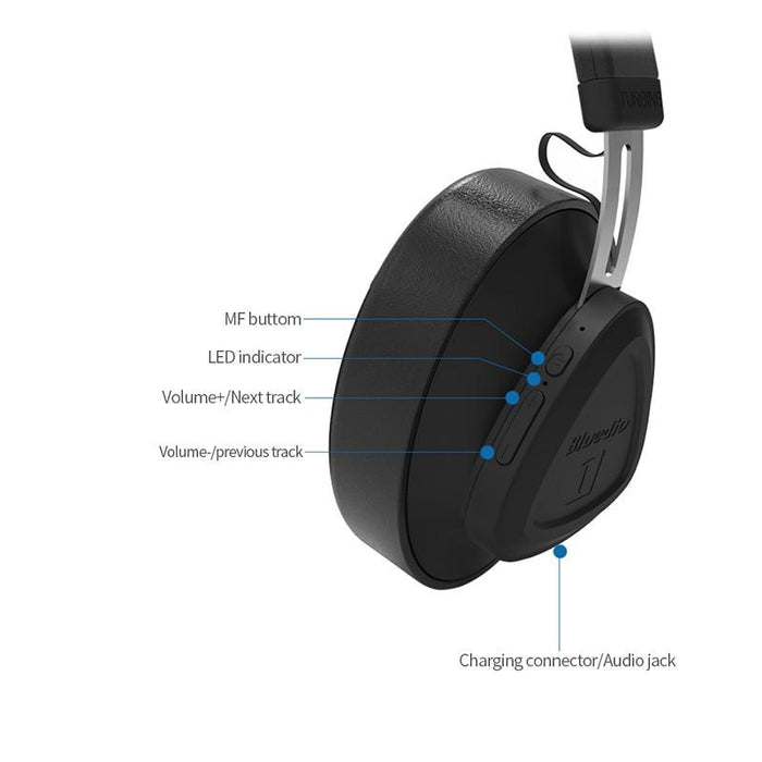 Wireless headphones Bluedio TM, 30 hours, microphone, Bluetooth 5.0