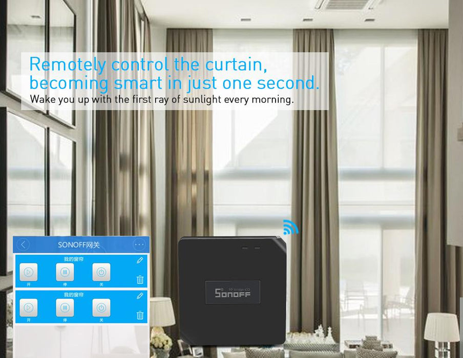 Smart RF Transmitter Sonoff Bridge of Wifi signal to 433Mhz