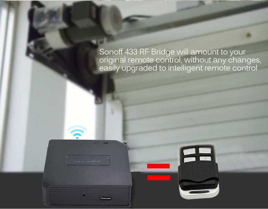 Smart RF Transmitter Sonoff Bridge of Wifi signal to 433Mhz