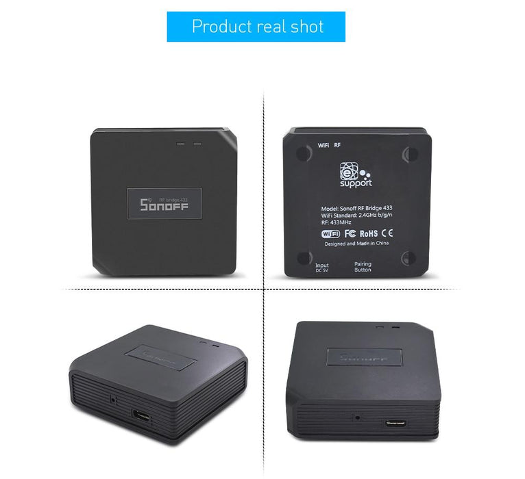 Smart RF Transmitter Sonoff Bridge of Wifi signal to 433Mhz