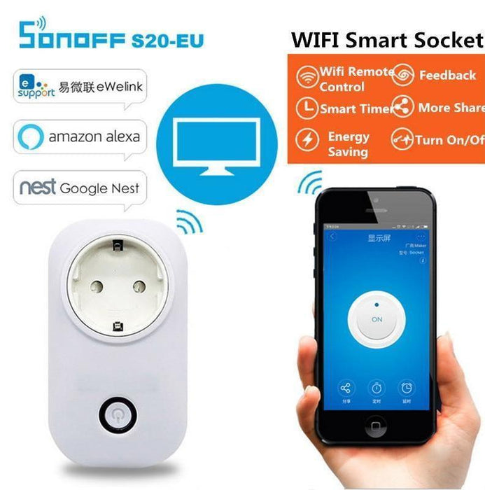 Smart contact Sonoff S20 to WiFi management, working with Alexa