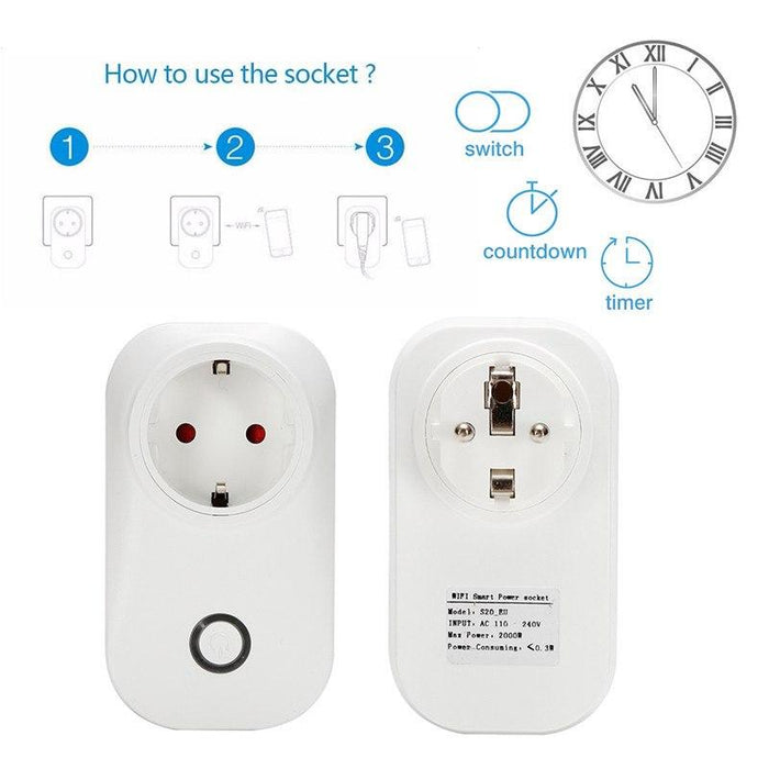 Smart contact Sonoff S20 to WiFi management, working with Alexa