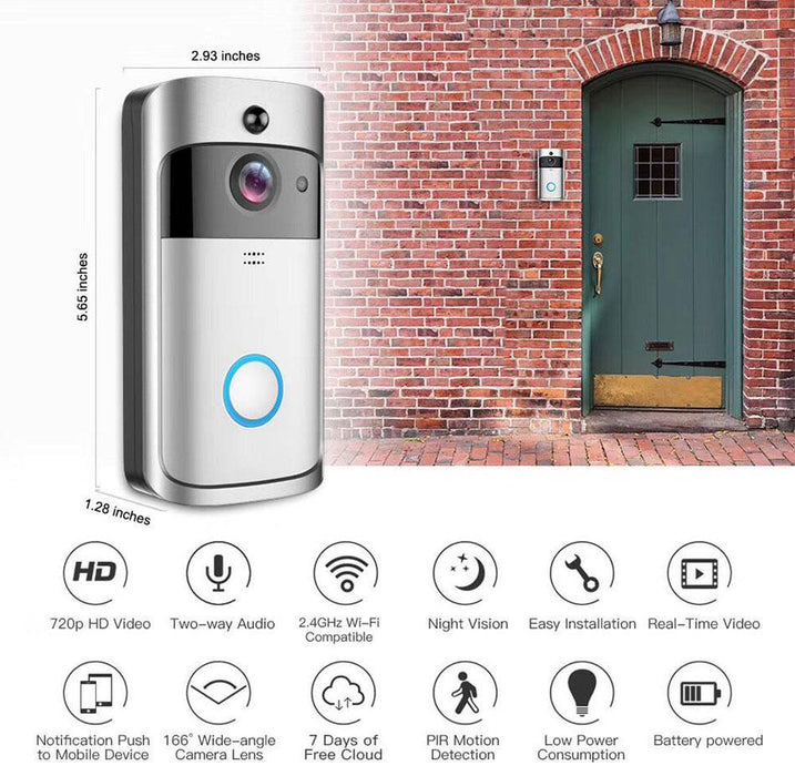 Video intercom bell Homesek 720P intercom connection with a smartphone, night vision, motion detector