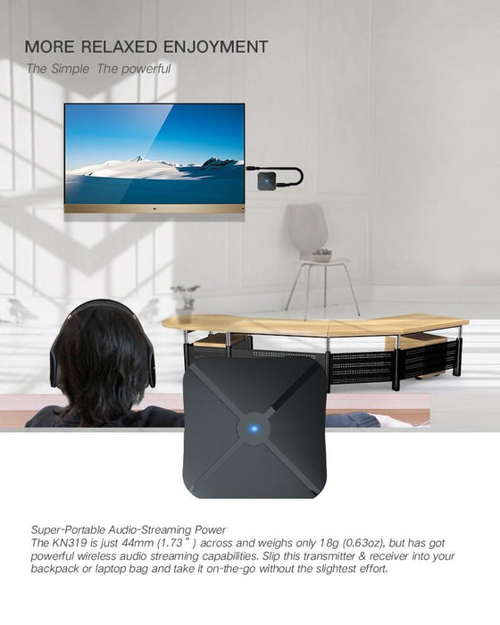 2in1 Bluetooth Transmitter and Receiver for TV, computer or car