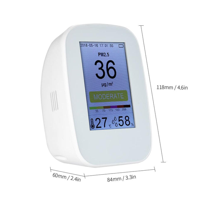 Digital Analyzer air quality laser PM2.5 detector. gas tester, temperature, humidity PM2.5 / HCHO / TVOC tester CO2