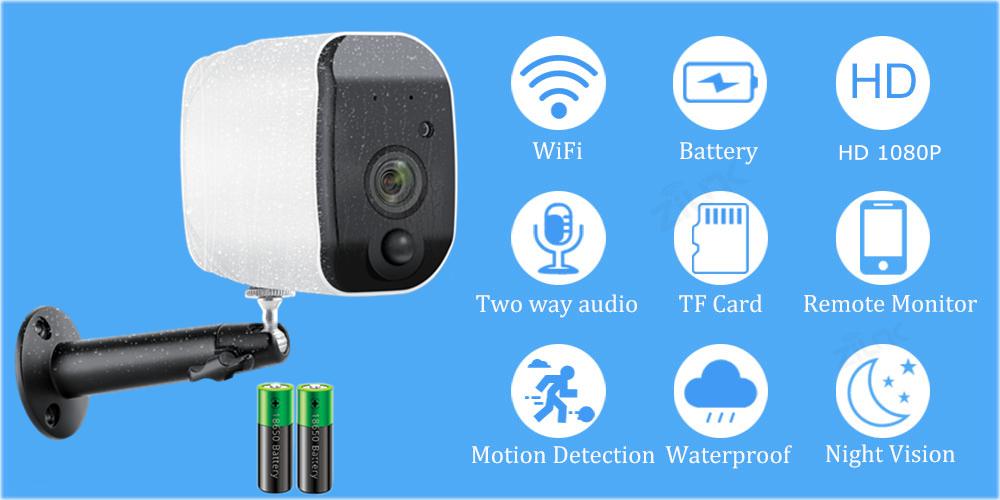 Autonomous Outdoor IP Camera 1080p HD, Jobs battery, WiFi Wireless, 2.0MP Camera