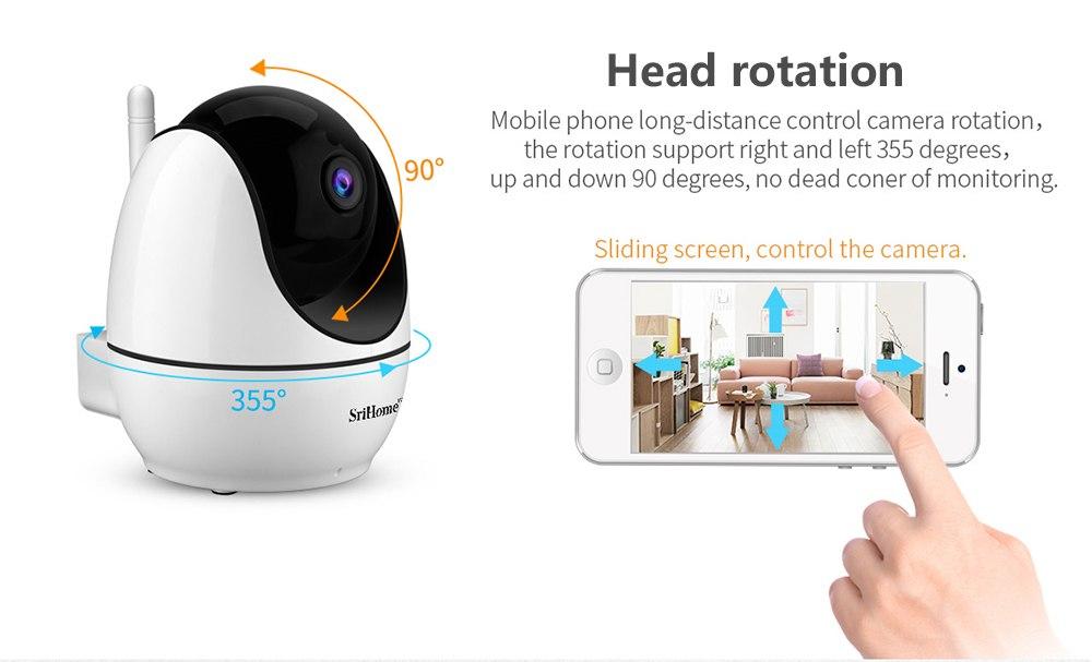 IP camera Sricam SriHome SH026 1080P HD WiFi CCTV SD Card Night Vision