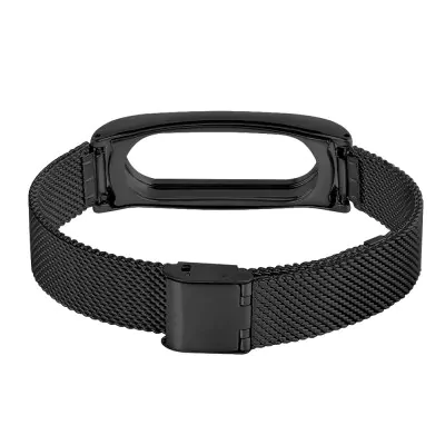 Breathable stainless steel bracelet with clasp for Xiaomi Mi Band 2