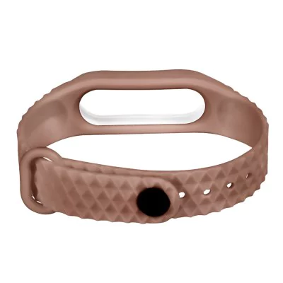 Brown and white strap of thermoplastic elastomer for Xiaomi Mi Band 2