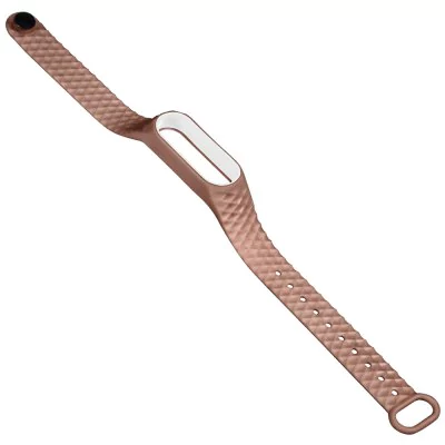 Brown and white strap of thermoplastic elastomer for Xiaomi Mi Band 2