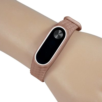 Brown and white strap of thermoplastic elastomer for Xiaomi Mi Band 2